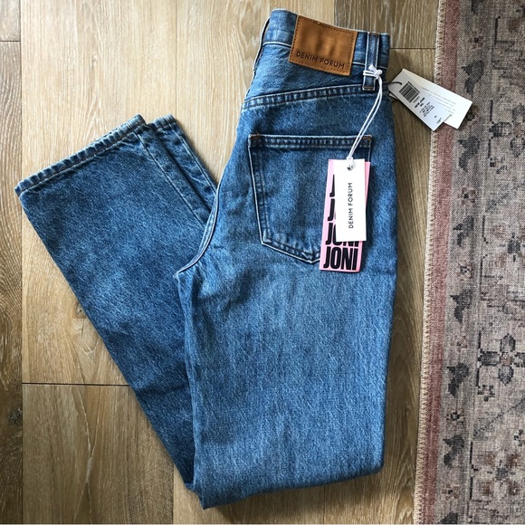 NWT Aritzia Denim Forum New Joni High Rise Loose in 4 Yrs Retro Mid Bleu - Picture 6 of 16